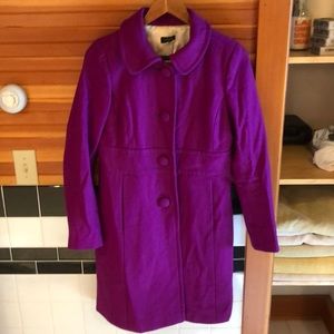 J.Crew Lipstick Purple Pea Coat